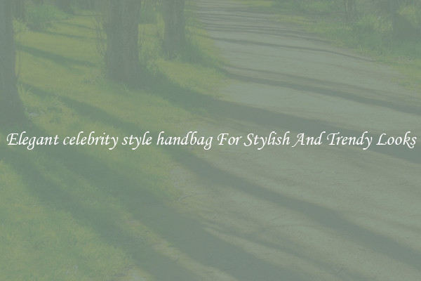 Elegant celebrity style handbag For Stylish And Trendy Looks