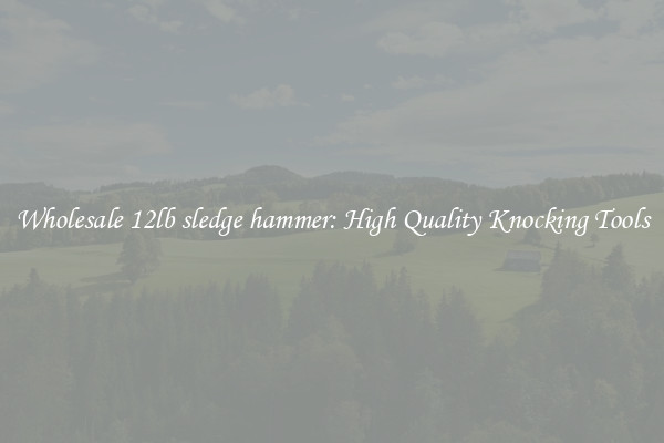 Wholesale 12lb sledge hammer: High Quality Knocking Tools