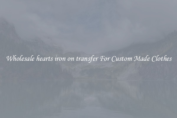 Wholesale hearts iron on transfer For Custom Made Clothes