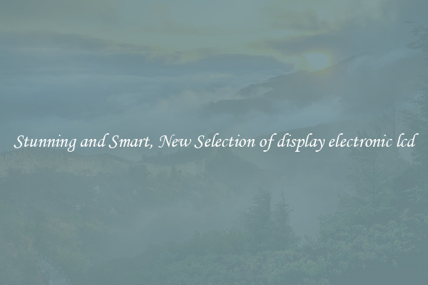 Stunning and Smart, New Selection of display electronic lcd