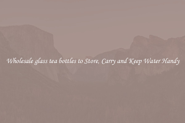 Wholesale glass tea bottles to Store, Carry and Keep Water Handy