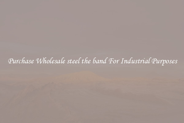 Purchase Wholesale steel the band For Industrial Purposes