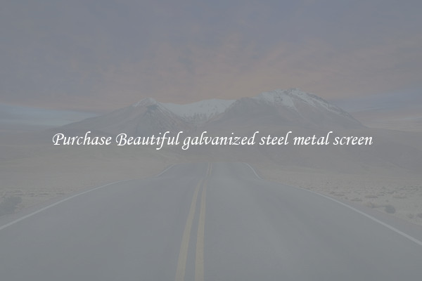 Purchase Beautiful galvanized steel metal screen