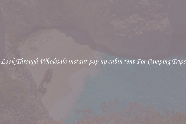 Look Through Wholesale instant pop up cabin tent For Camping Trips