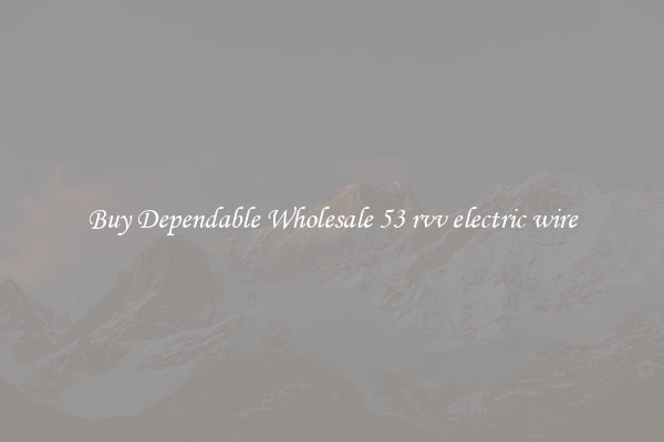 Buy Dependable Wholesale 53 rvv electric wire