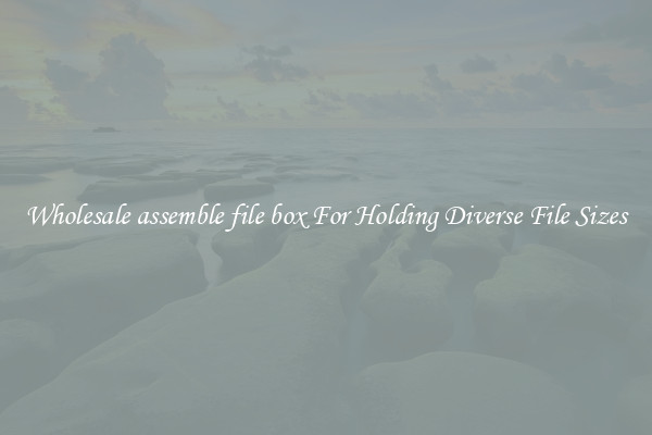 Wholesale assemble file box For Holding Diverse File Sizes