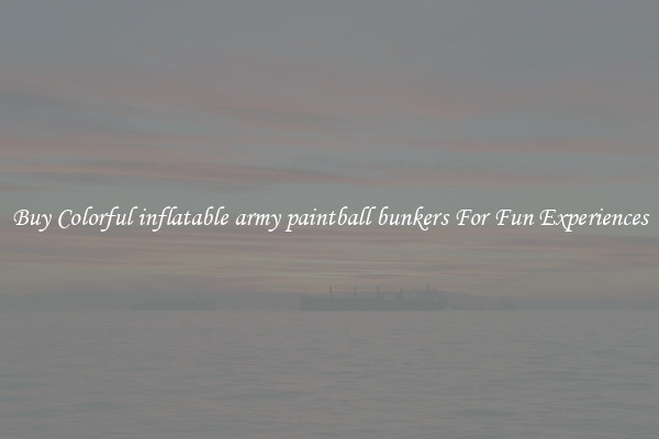 Buy Colorful inflatable army paintball bunkers For Fun Experiences