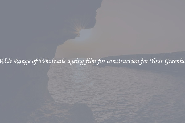 A Wide Range of Wholesale ageing film for construction for Your Greenhouse