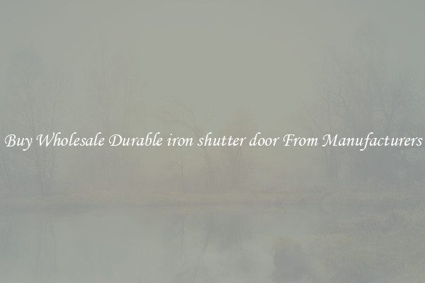 Buy Wholesale Durable iron shutter door From Manufacturers