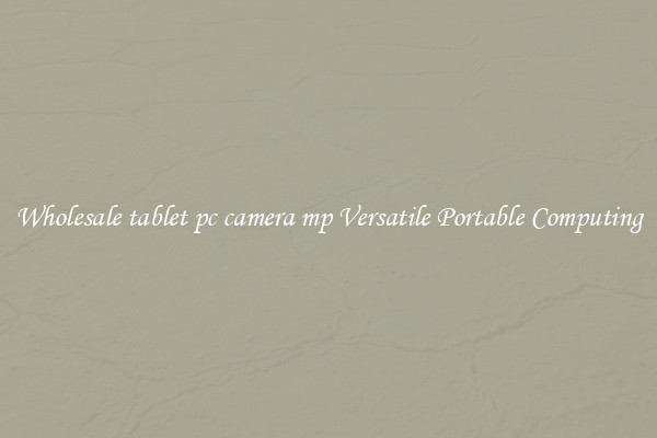 Wholesale tablet pc camera mp Versatile Portable Computing