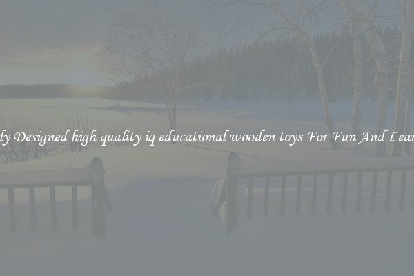 Safely Designed high quality iq educational wooden toys For Fun And Learning