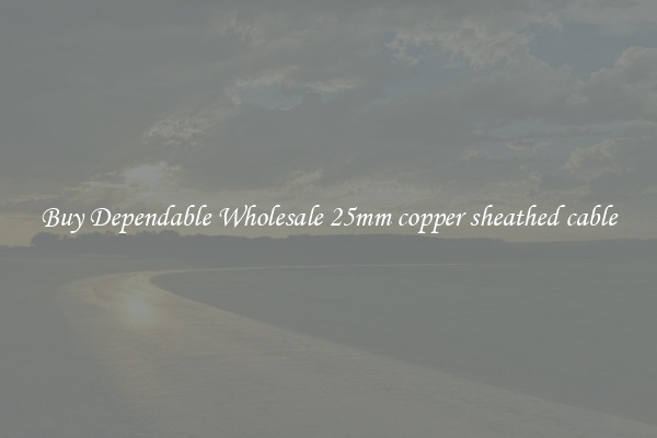 Buy Dependable Wholesale 25mm copper sheathed cable