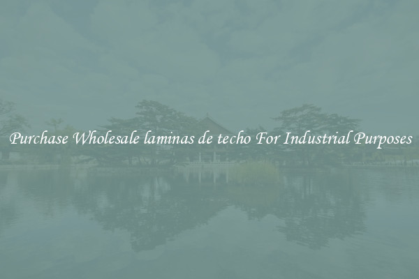 Purchase Wholesale laminas de techo For Industrial Purposes